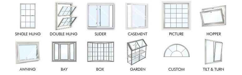 types of doors and windows